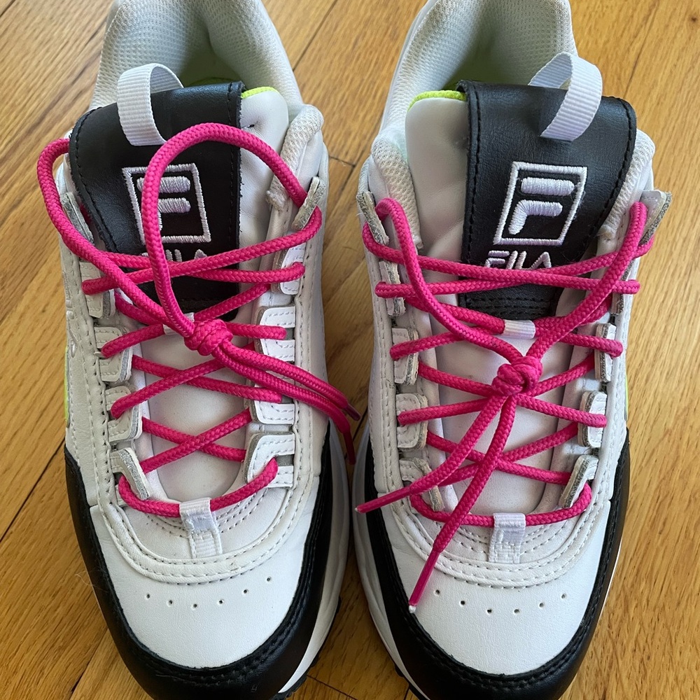 FILA tennis shoes.